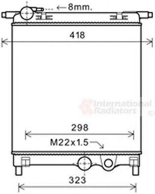 VAN WEZEL 58002325 -  Радиатор, охлаждение двигателя